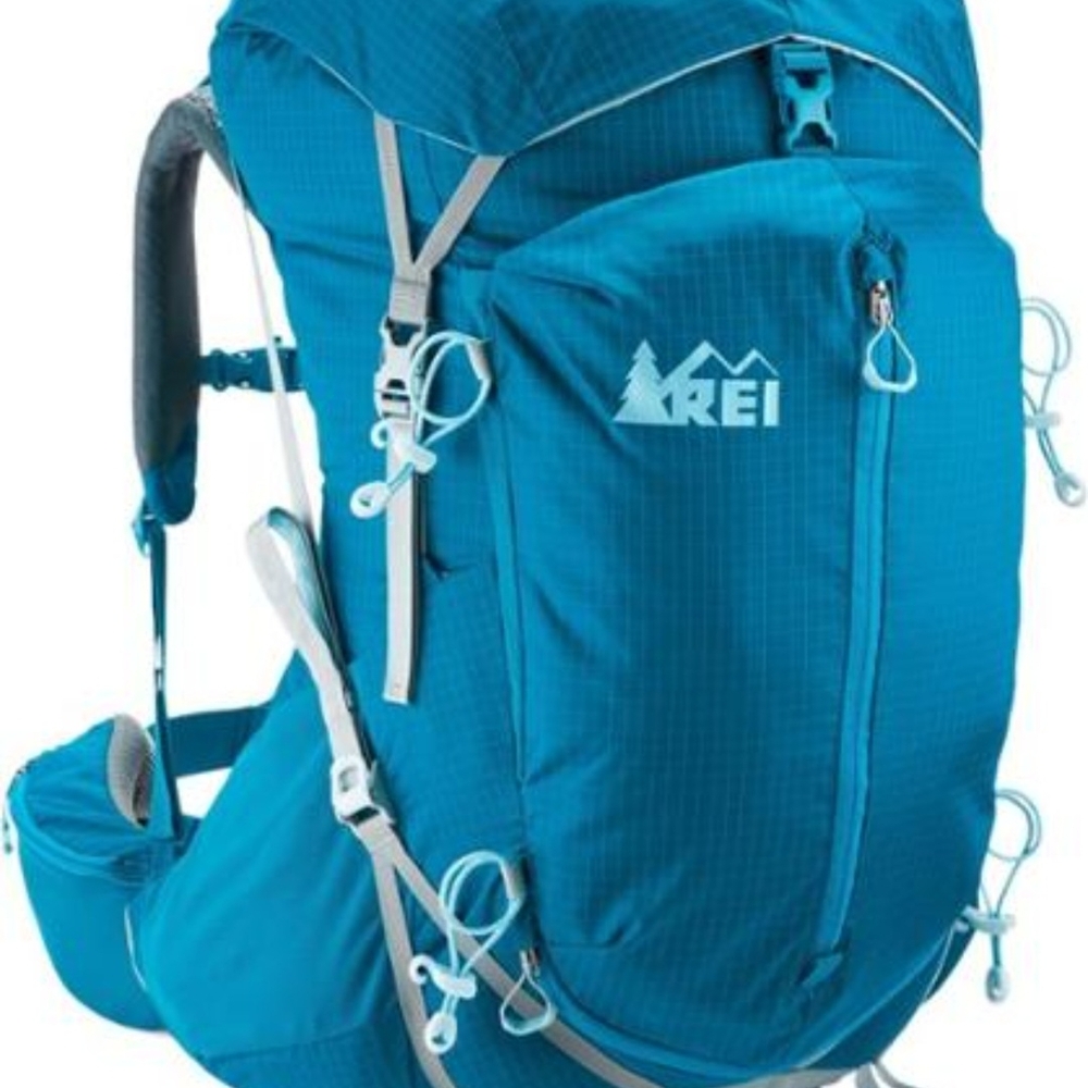 Blue and Gray Hiking Backpack
